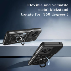 For TCL 50 XL Case With Slide Lens Cover Rotating 50SE 40SE4G Ring Shockproof Stand Holder Phone Case