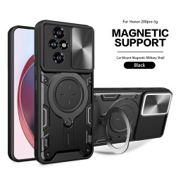 Case For Honor 200 Pro 200Smart 200Lite Magnetic Slide Camera Protection Play60Plus Magic765Pro Cover 360 Rotate Kickstand Armor