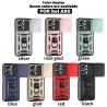 For itel A90 Case With Slide Lens Cover Rotating A70 Ring Shockproof Stand Holder Phone Case