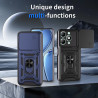 For itel A90 Case With Slide Lens Cover Rotating A70 Ring Shockproof Stand Holder Phone Case