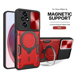 Case For Honor 200 Pro 200Smart 200Lite Magnetic Slide Camera Protection Play60Plus Magic765Pro Cover 360 Rotate Kickstand Armor