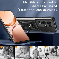 For itel S25 Ultra 4G Case With Slide Lens Cover Rotating S25 4G S24 Ring Shockproof Stand Holder Phone Case