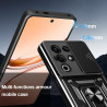 For itel S25 Ultra 4G Case With Slide Lens Cover Rotating S25 4G S24 Ring Shockproof Stand Holder Phone Case