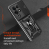 For itel S25 Ultra 4G Case With Slide Lens Cover Rotating S25 4G S24 Ring Shockproof Stand Holder Phone Case