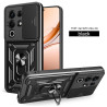 For itel S25 Ultra 4G Case With Slide Lens Cover Rotating S25 4G S24 Ring Shockproof Stand Holder Phone Case