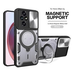 Case For Honor 200 Pro 200Smart 200Lite Magnetic Slide Camera Protection Play60Plus Magic765Pro Cover 360 Rotate Kickstand Armor