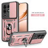 For itel S25 Ultra 4G Case With Slide Lens Cover Rotating S25 4G S24 Ring Shockproof Stand Holder Phone Case