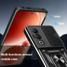 For itel S25 4G Case With Slide Lens Cover Rotating S25 Ultra 4G S24 Ring Shockproof Stand Holder Phone Case