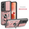 For itel S25 4G Case With Slide Lens Cover Rotating S25 Ultra 4G S24 Ring Shockproof Stand Holder Phone Case