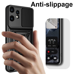 For Nothing CMF Phone 2 Pro Case With Slide Lens Cover Ring Shockproof Stand Holder Phone Case