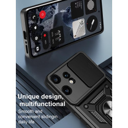 For Nothing CMF Phone 2 Pro Case With Slide Lens Cover Ring Shockproof Stand Holder Phone Case