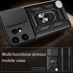 For Nothing CMF Phone 2 Pro Case With Slide Lens Cover Ring Shockproof Stand Holder Phone Case