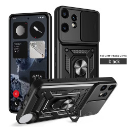 For Nothing CMF Phone 2 Pro Case With Slide Lens Cover Ring Shockproof Stand Holder Phone Case