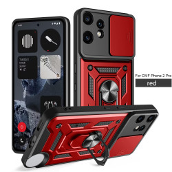 For Nothing CMF Phone 2 Pro Case With Slide Lens Cover Ring Shockproof Stand Holder Phone Case