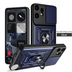 For Nothing CMF Phone 2 Pro Case With Slide Lens Cover Ring Shockproof Stand Holder Phone Case