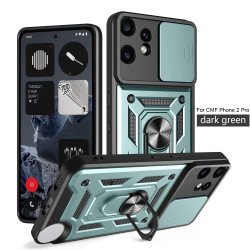 For Nothing CMF Phone 2 Pro Case With Slide Lens Cover Ring Shockproof Stand Holder Phone Case