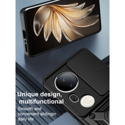 For vivo S20 Pro Case With Slide Lens Cover Ring Shockproof Stand Holder Phone Case