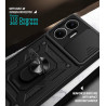 For Xiaomi Redmi Turbo 4 Pro Case With Slide Lens Cover Redmi Turbo 3 4G Ring Shockproof Stand Holder Phone Case