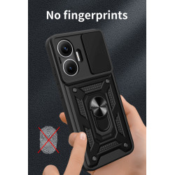 For Xiaomi Redmi Turbo 4 Pro Case With Slide Lens Cover Redmi Turbo 3 4G Ring Shockproof Stand Holder Phone Case