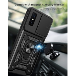 For Infinix GT 30 Pro Case With Slide Lens Cover GT 20 Pro Ring Shockproof Stand Holder Phone Case
