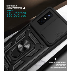 For Infinix GT 30 Pro Case With Slide Lens Cover GT 20 Pro Ring Shockproof Stand Holder Phone Case
