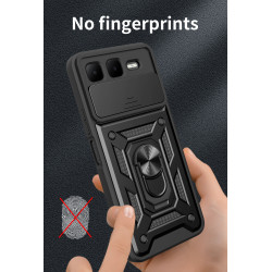 For Infinix Smart 10 Plus Case With Slide Lens Cover GT 20 Pro Ring Shockproof Stand Holder Phone Case