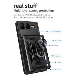 For Infinix Smart 10 Plus Case With Slide Lens Cover GT 20 Pro Ring Shockproof Stand Holder Phone Case