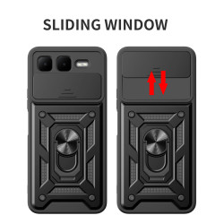 For Infinix Smart 10 Plus Case With Slide Lens Cover GT 20 Pro Ring Shockproof Stand Holder Phone Case