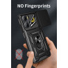 For ZTE nubia NEO 3 5G Case With Slide Lens Cover Ring Shockproof Stand Holder Phone Case