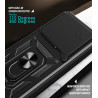 For ZTE nubia NEO 3 5G Case With Slide Lens Cover Ring Shockproof Stand Holder Phone Case