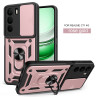 For Realme C71 Case With Slide Lens Cover Ring Shockproof Stand Holder Phone Case