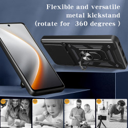 For Tecno Pova 7 4G Case With Slide Lens Cover Pova 6 Neo 4G 6 Pro 5G Ring Shockproof Stand Holder Phone Case