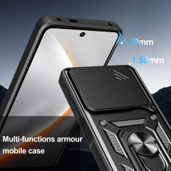 For Tecno Pova 7 4G Case With Slide Lens Cover Pova 6 Neo 4G 6 Pro 5G Ring Shockproof Stand Holder Phone Case