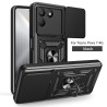 For Tecno Pova 7 4G Case With Slide Lens Cover Pova 6 Neo 4G 6 Pro 5G Ring Shockproof Stand Holder Phone Case