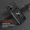 FFor Realme GT 7 Case With Slide Lens Cover GT 6T 5G Ring Shockproof Stand Holder Phone Case