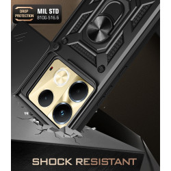 For Infinix Note 40 5G Case With Slide Lens Cover Note40Pro 30Pro 30i Ring Shockproof Stand Holder Phone Case