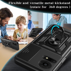 For TCL 50 LE Case With Slide Lens Cover 50SE 40SE 4G Ring Shockproof Stand Holder Phone Case