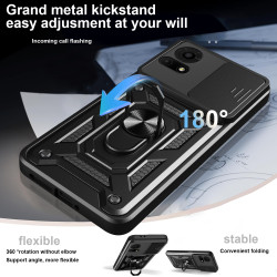 For TCL 50 LE Case With Slide Lens Cover 50SE 40SE 4G Ring Shockproof Stand Holder Phone Case