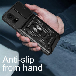 For TCL 50 LE Case With Slide Lens Cover 50SE 40SE 4G Ring Shockproof Stand Holder Phone Case