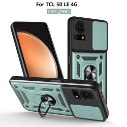 For TCL 50 LE Case With Slide Lens Cover 50SE 40SE 4G Ring Shockproof Stand Holder Phone Case