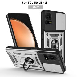 For TCL 50 LE Case With Slide Lens Cover 50SE 40SE 4G Ring Shockproof Stand Holder Phone Case
