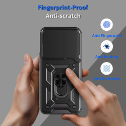 For Tecno Pova 7 Pro Case With Slide Lens Cover Pova 6Neo 6Pro Ring Shockproof Stand Holder Phone Case