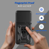 For Tecno Pova 7 Pro Case With Slide Lens Cover Pova 6Neo 6Pro Ring Shockproof Stand Holder Phone Case