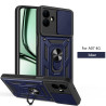 For Samsung Galaxy A07 4G Case With Slide Lens Cover Galaxy A06 Ring Shockproof Stand Holder Phone Case