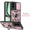 For Samsung Galaxy A07 4G Case With Slide Lens Cover Galaxy A06 Ring Shockproof Stand Holder Phone Case