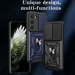 For Tecno Spark 40 Pro Case With Slide Lens Cover Spark40 30Pro 30C Ring Shockproof Stand Holder Phone Case