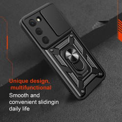 For Tecno Spark 40 Pro Case With Slide Lens Cover Spark40 30Pro 30C Ring Shockproof Stand Holder Phone Case