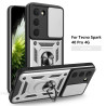 For Tecno Spark 40 Pro Case With Slide Lens Cover Spark40 30Pro 30C Ring Shockproof Stand Holder Phone Case