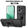 For Oppo Reno14 Case With Slide Lens Cover Reno13F 13Pro Ring Shockproof Stand Holder Phone Case