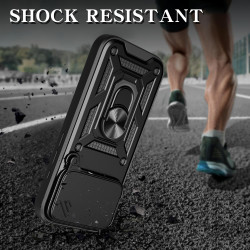 For Apple iPhone 17 Pro Case With Slide Lens Cover 17air plus 17 16ProMax 16Plus 16e Ring Shockproof Stand Holder Phone Case